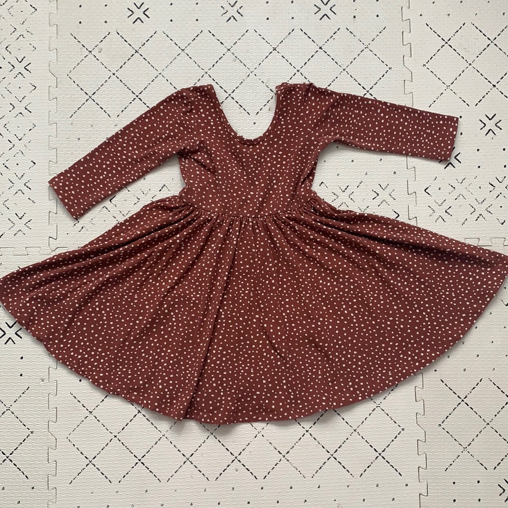 Alice and Ames fawn dotted dress size 4t